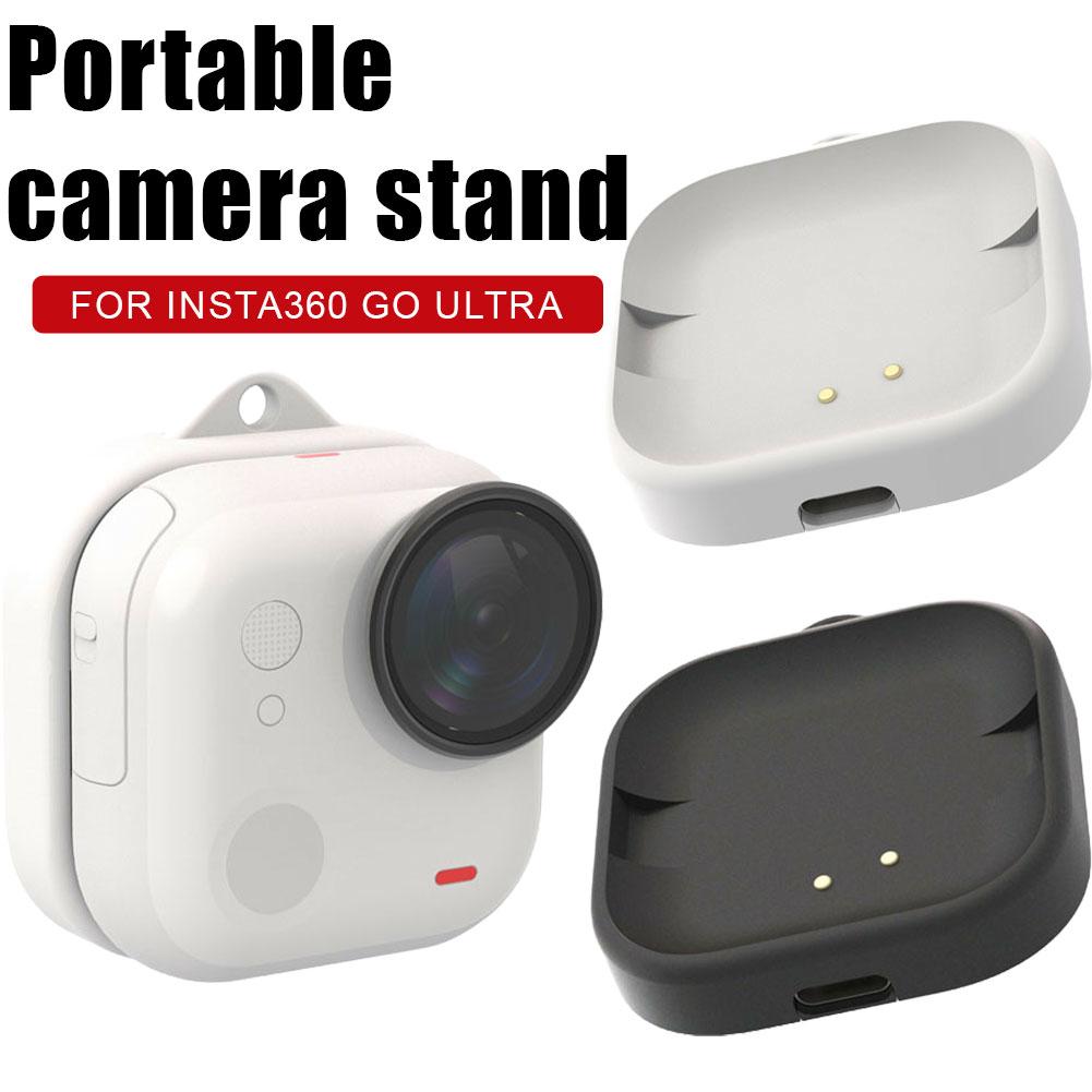 Pro Insta360 Go Ultra Magnetický nabíjecí stojánek Základna s otvorem pro šňůrku