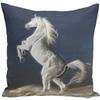 Throw Pillow Case 45x45 Animal Print War White Horse Cushion Cover Sets for Chair Sofa Decorative Home Farmhouse Decor