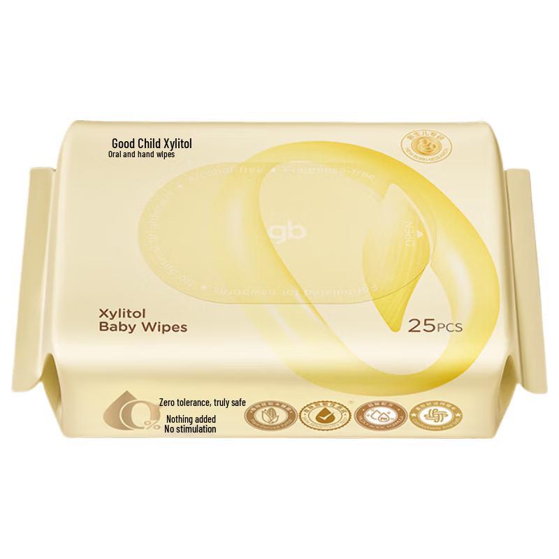 Goodbaby Xylitol Baby Hand  Mouth Wipes (4x25 Count Portable Pack)