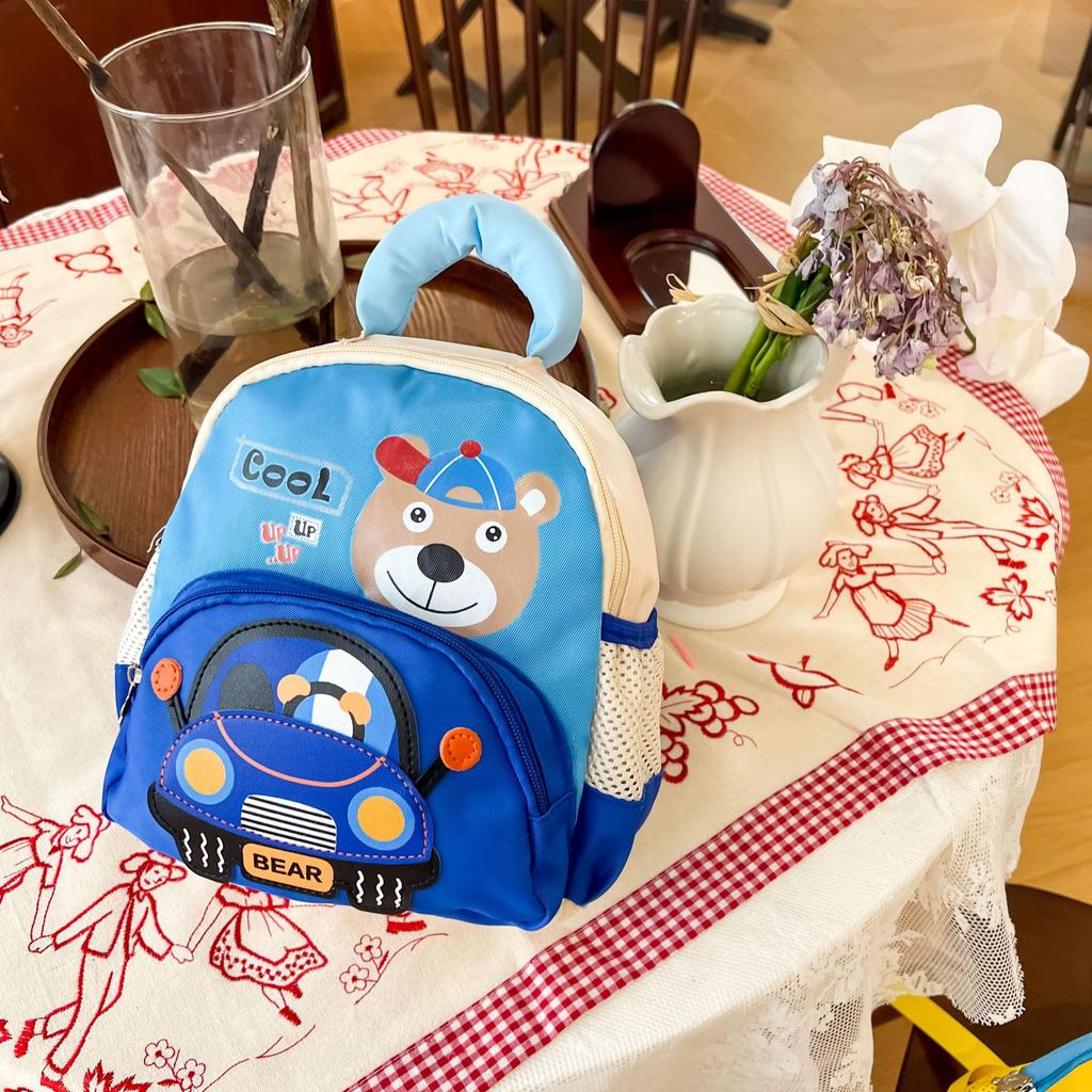 Kindergarten Primary School Students Schoolbag Cartoon Cute Car Baby Backpack Foreign Style Printing Children'S Backpack
