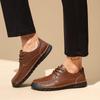 Fashion Genuine leather business men's shoes Retro gentleman style Leisure Business Office outdoor party Adult Black Brown shoes