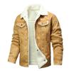 New Fashion Men Diagonal Zipper Leather and Fur Integrated Jackets and Coats Male Fleece Warm Leather Jackets Slim Fit Jaquetas