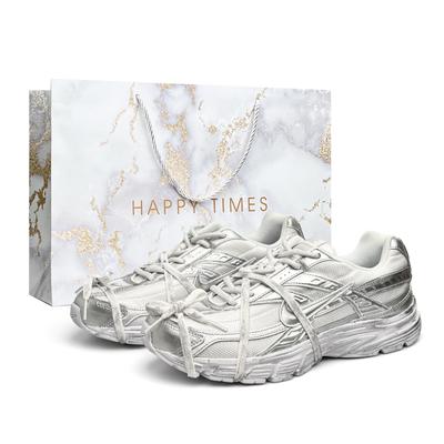 Initiator Abrasion Resistant Low Top Running Shoes Unisex White Gray Silver FZ9020-100(Team920-BOX)
