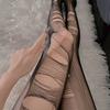 Donna Moda Punk Strappo Strappato Fori con Laccio Collant Nudi Sexy Lolita Gotico Ragnatela Calze da Donna Y2K Rete Nera Collant da Ragazza