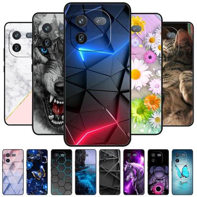 Vivo IQOO 12 Pro Kılıfı Siyah Kapak Aslan Kurt Silikon Yumuşak Arka Kılıflar Vivo IQOO 12 Pro İçin Telefon Kılıfı IQOO12 Pro Coque Capa
