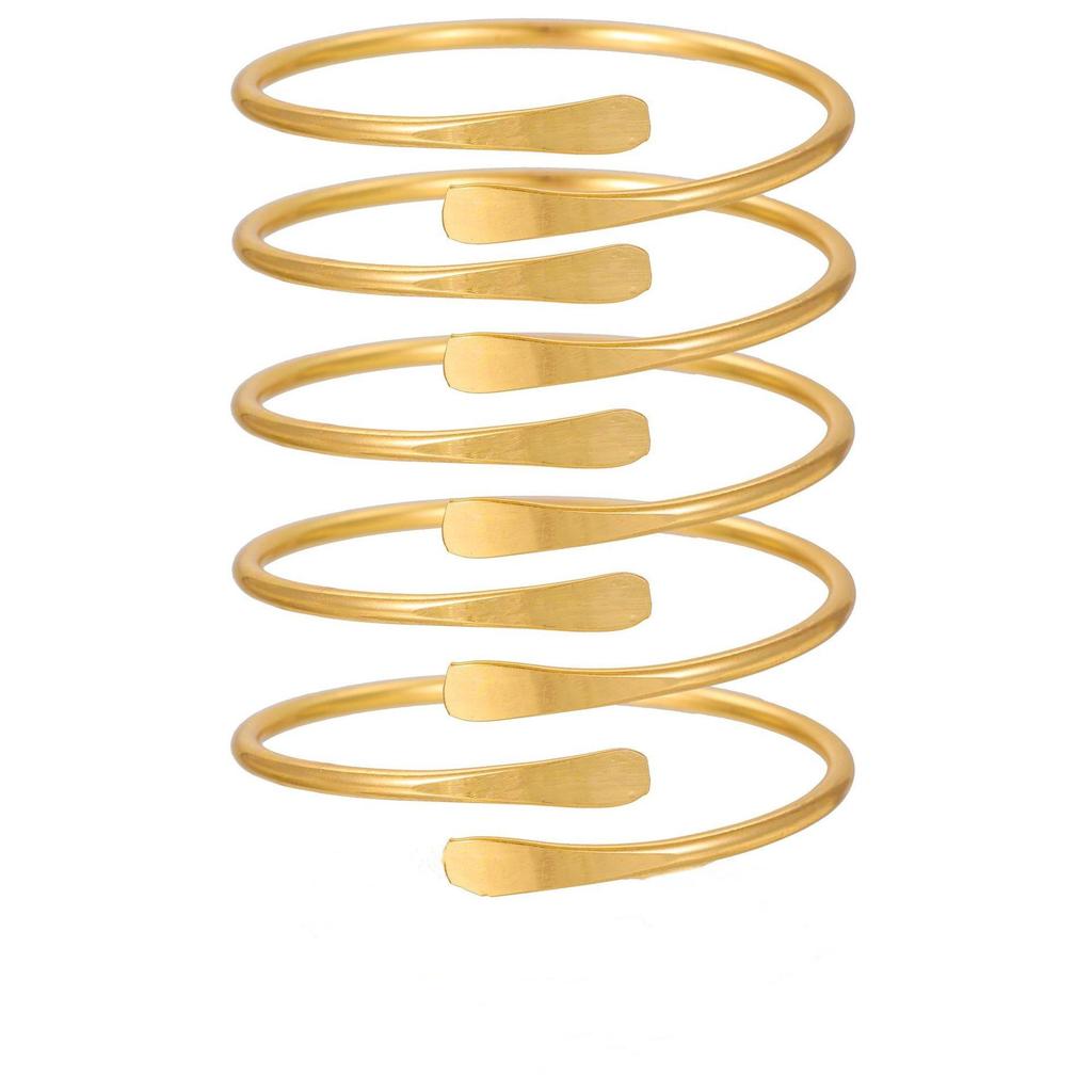 European-American Retro Snake-Shaped Alloy Bangle: Women's Exaggerated Twisted Wrap Animal Bracelet Armlet Cuff.