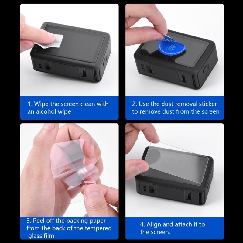 Clear Tempered Glass Film for ACTION 6 Camera Lens Screen Protector Protective Film 9H Hardness and AntiFingerprint