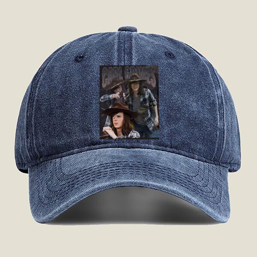 Carl Grimes Gang Poster Fashion Washed Baseball Cap Outdoor For Womens Unisex Female Beach Dad Hat Hip Hop