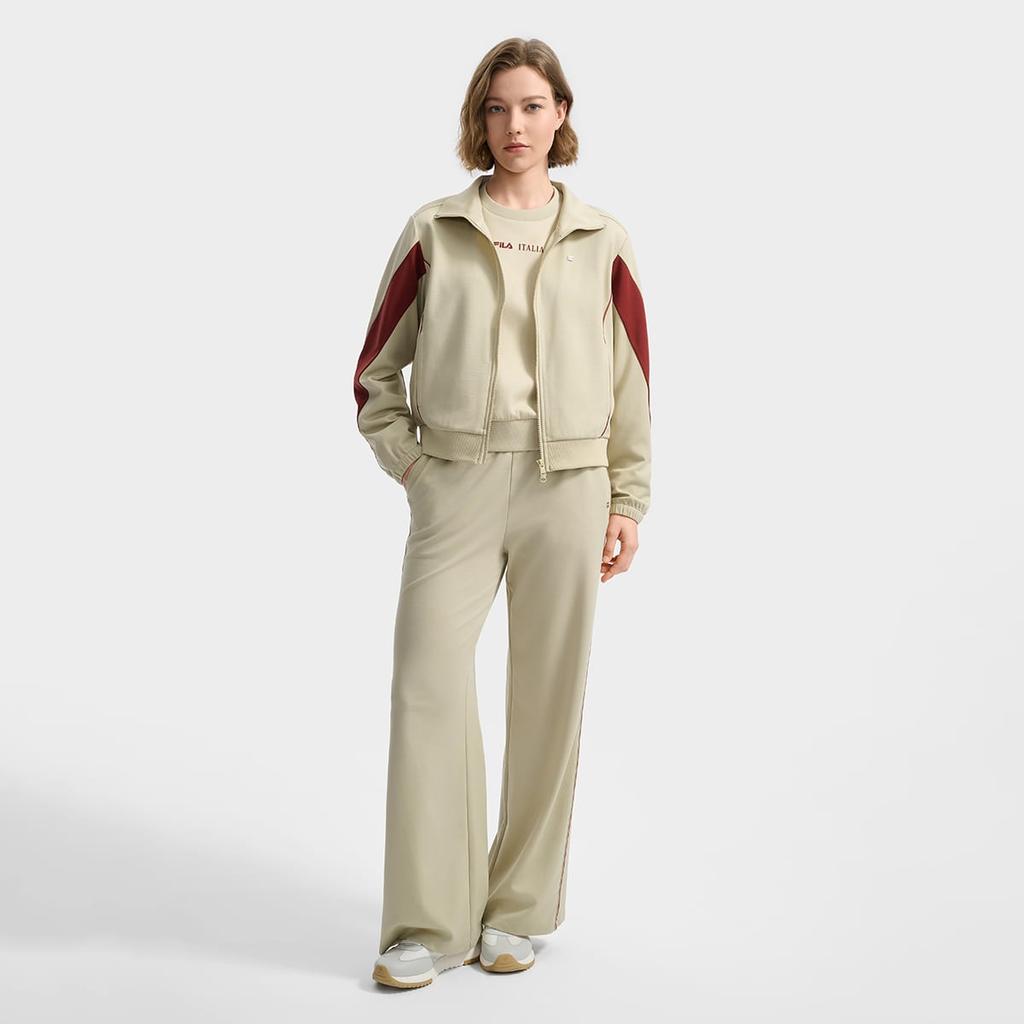 FILA WHITE Jackets Women's Tide Foam Gray GY Stand Collar Moderate Other F11W533501F-GY