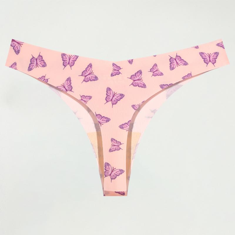 Ultra-thin Seamless Underwear Women's Panties Sexy Graphic Print Thongs Female Low-Waist Stretch G Strings Comfort Lingerie New