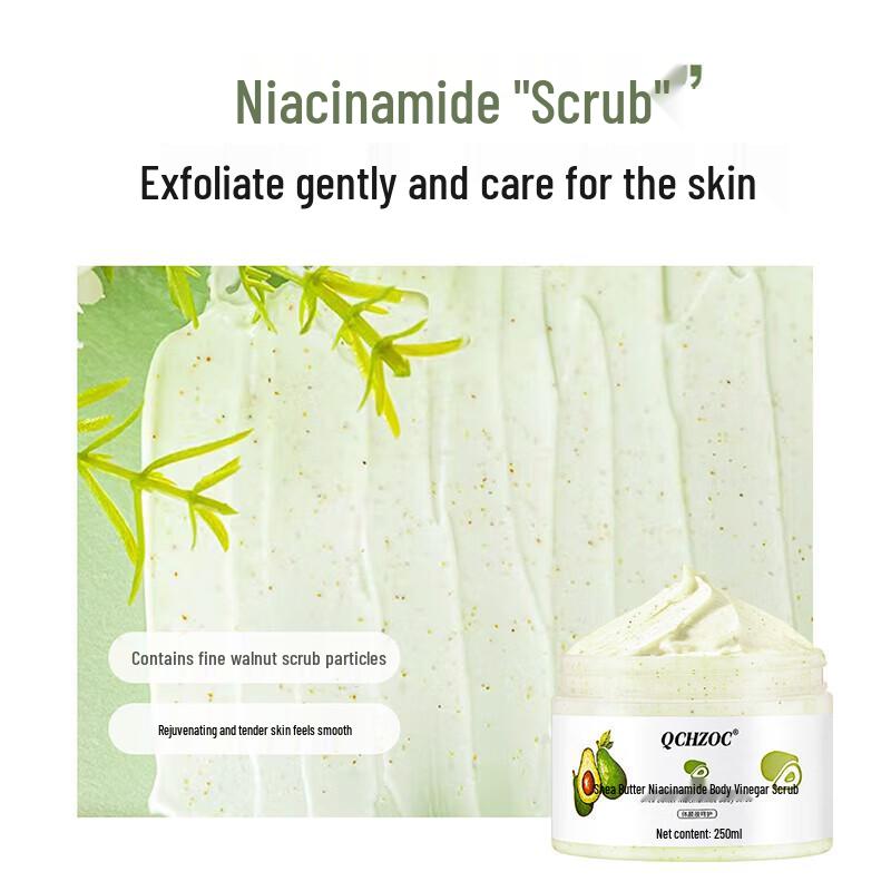 QCHZOC Shea Butter Niacinamide Body Scrub (3-Pack)