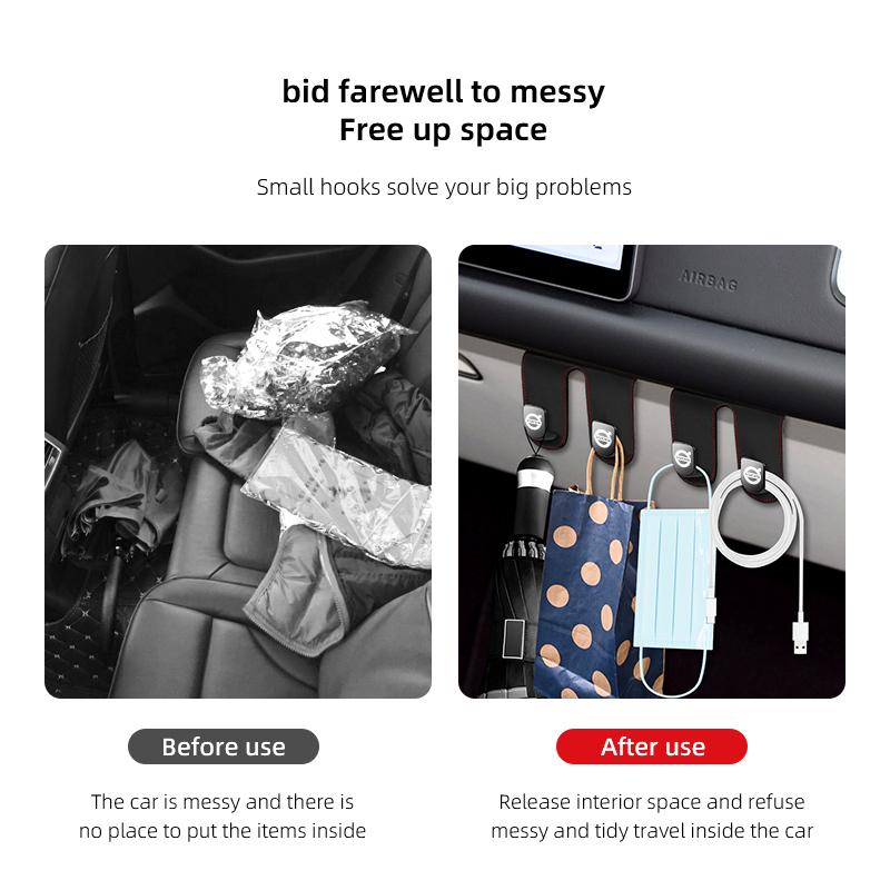 Car Co Pilot Hook Multifunctional Creative Organizing Storage Hooks For Volvo Xc60 Xc90 V40 V60 S60 V50 V90 S80 C40 XC40 V70 C30 KW0