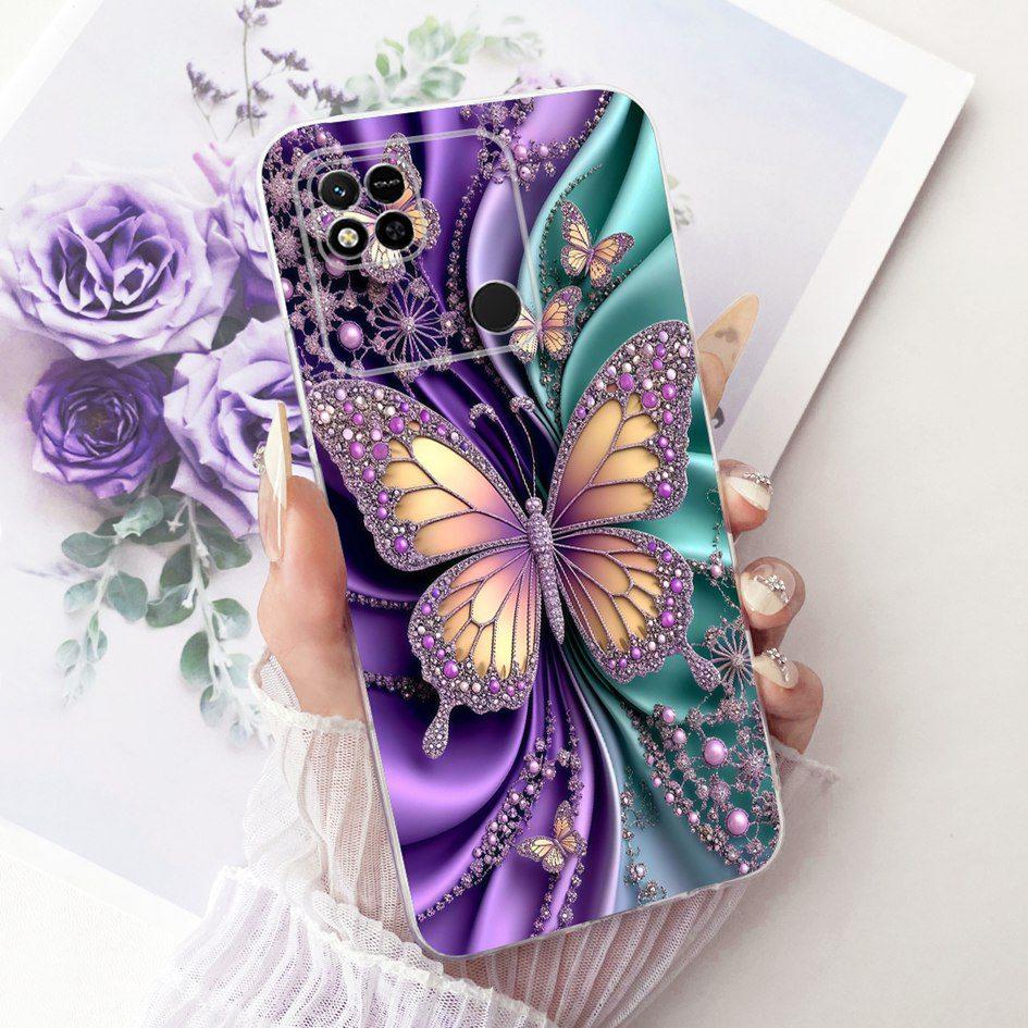 For Xiaomi Redmi 10A Case Popular Flower Bowknot Soft Clear Silicone Phone Cover For Xiaomi Redmi 10A Sport Funda Redmi10a Shell