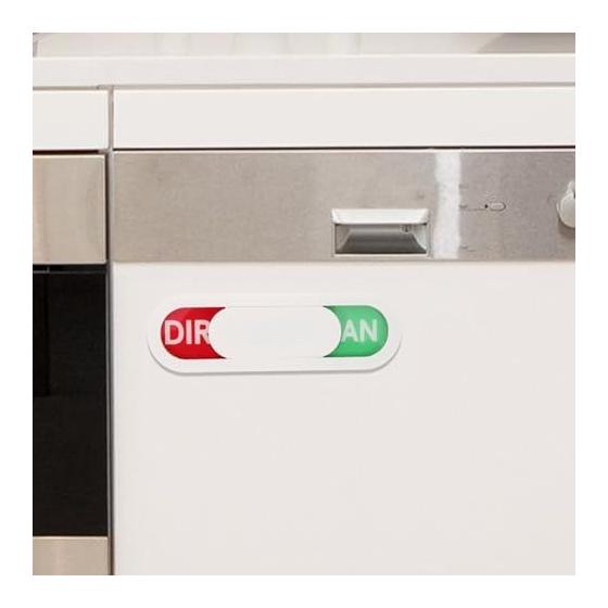 COHEALI Dishwasher Magnet, Magnetic Display Sign To Indicate Cleanliness and Dirt, ABS Material, Acrylic, White, Useful Goods for Home, Kitchen and