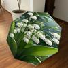 1PC Lily of the Valley Umbrella-8-Rib Reinforced Portable Folding Travel Suitable for All Seasons Outdoor Daily Use-G376