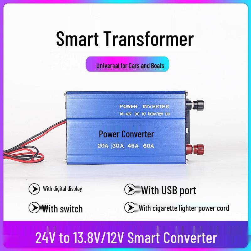 

Car Radio Walkie-Talkie Voltage Transformer: 24V to 13.8/12V with Cigarette Lighter Adapter Other