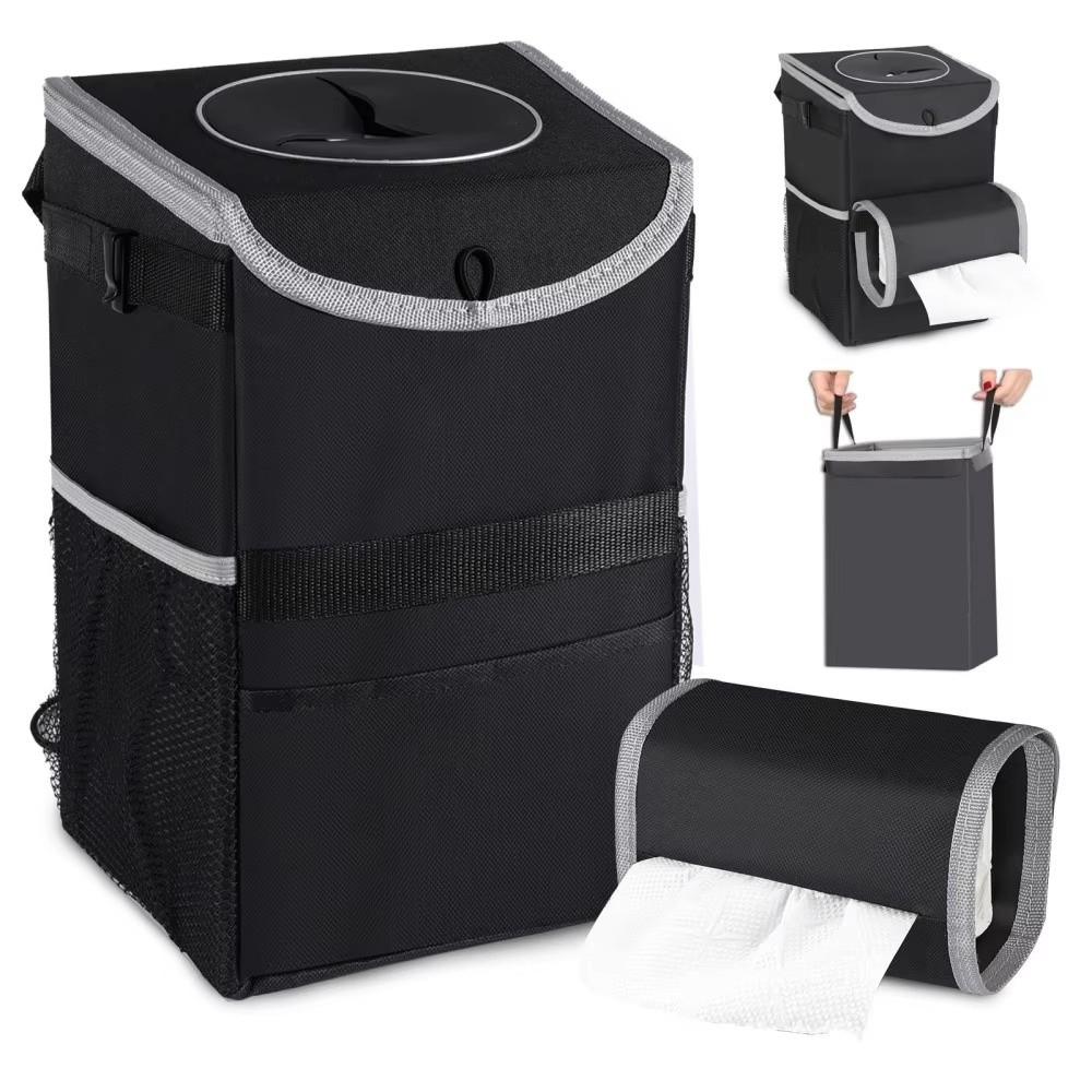Leakproof Car Garbage Can Foldable Vehicle Waste Management Car Interior Accessories