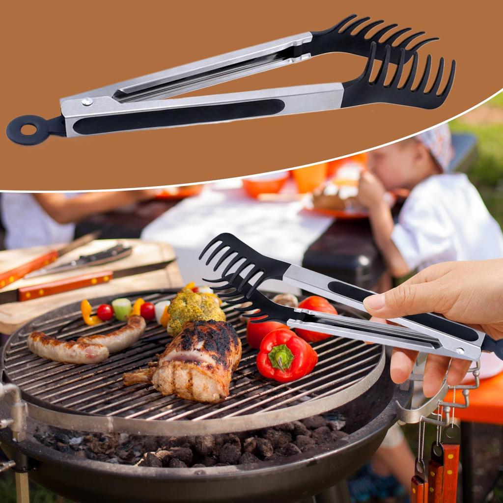 Kitchen Tongs Silicone Food Tongs Non Stick Cooking Serving Tongs For BBQ Salad Steak Pasta Spaghetti Noodles Clip Kitchen Gadge