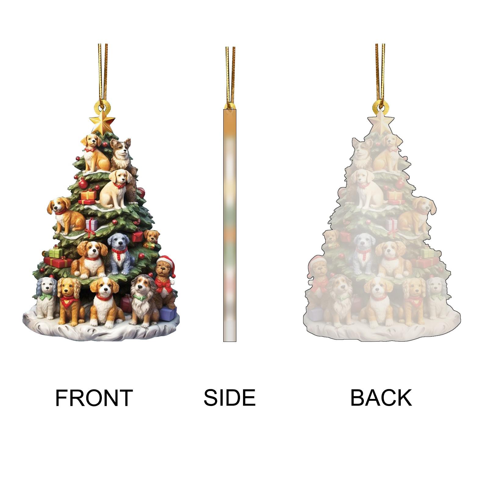 Подвеска в виде собачки на рождественскую елку — фото 7