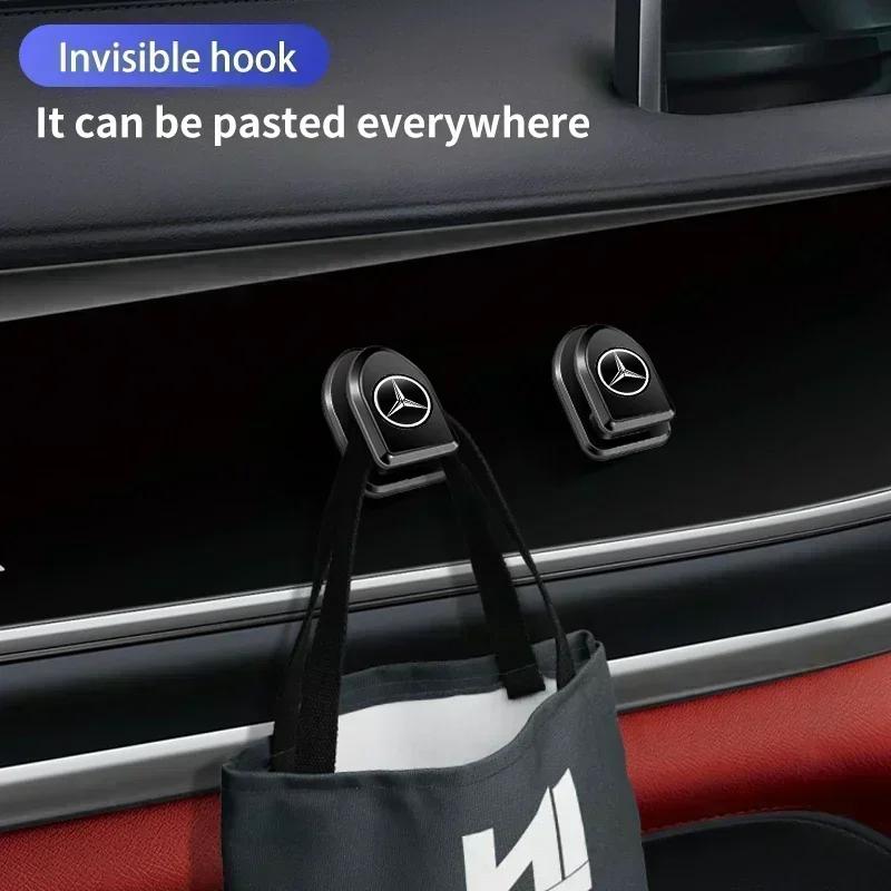 Car Hooks Interior Storage Holder Hanging Hook For Mercedes Benz AMG A C E Class W201 W210 W108 W204 W205 W203 W211 W124 W177 QG1