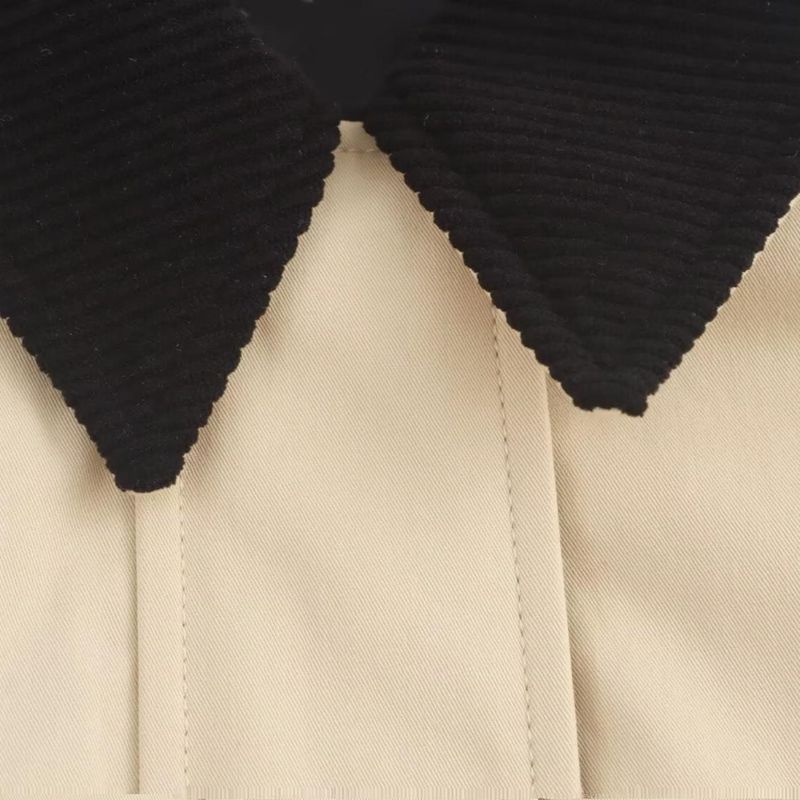 Kaslead New Arrival Women's Clothing Fashion Style Fashion Corduroy Collar Cotton Jacket Outwear 4749736