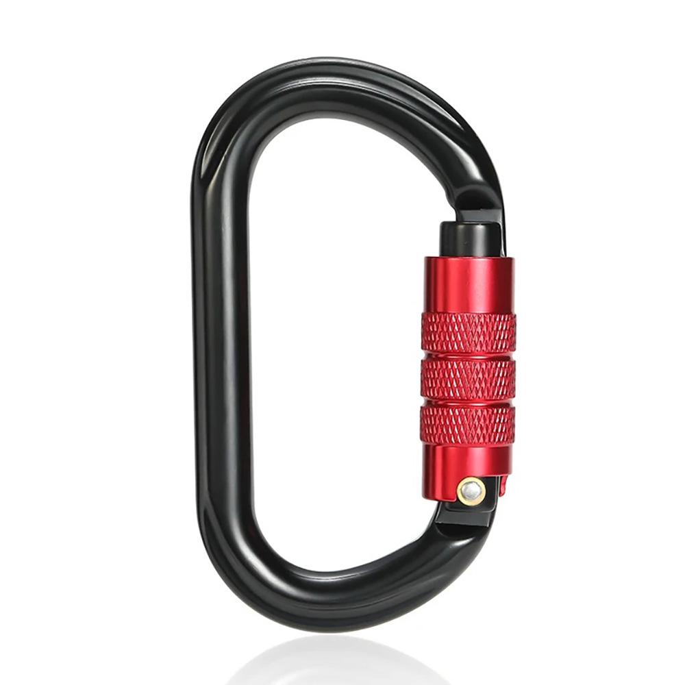 Cârlige pentru carabinier în formă de O din aluminiu 25KN Blocare de siguranță automată Adventure Camping Cataramă Clip Gear.
