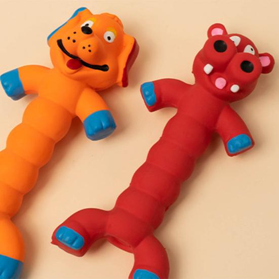 Geräuschspielzeug für Haustiere, Cartoon-Tierform, robustes, bissfestes Latex-Puppenspielzeug, Kauspielzeug mit Molarengeräuschen, Haustierspielzeug für Zuhause und unterwegs, Haustierbedarf