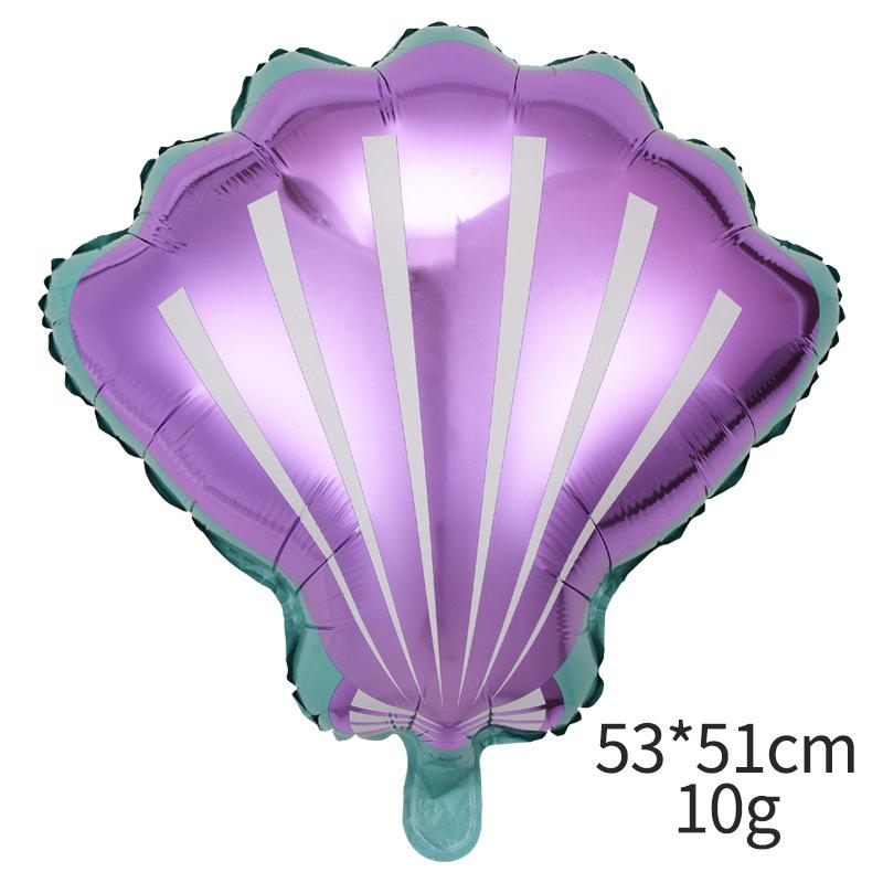 Special-Shaped Mermaid Balloon Birthday Party Decoration Balloon Fish Tail Shell Modeling Aluminum Film Ocean Fairy Tale