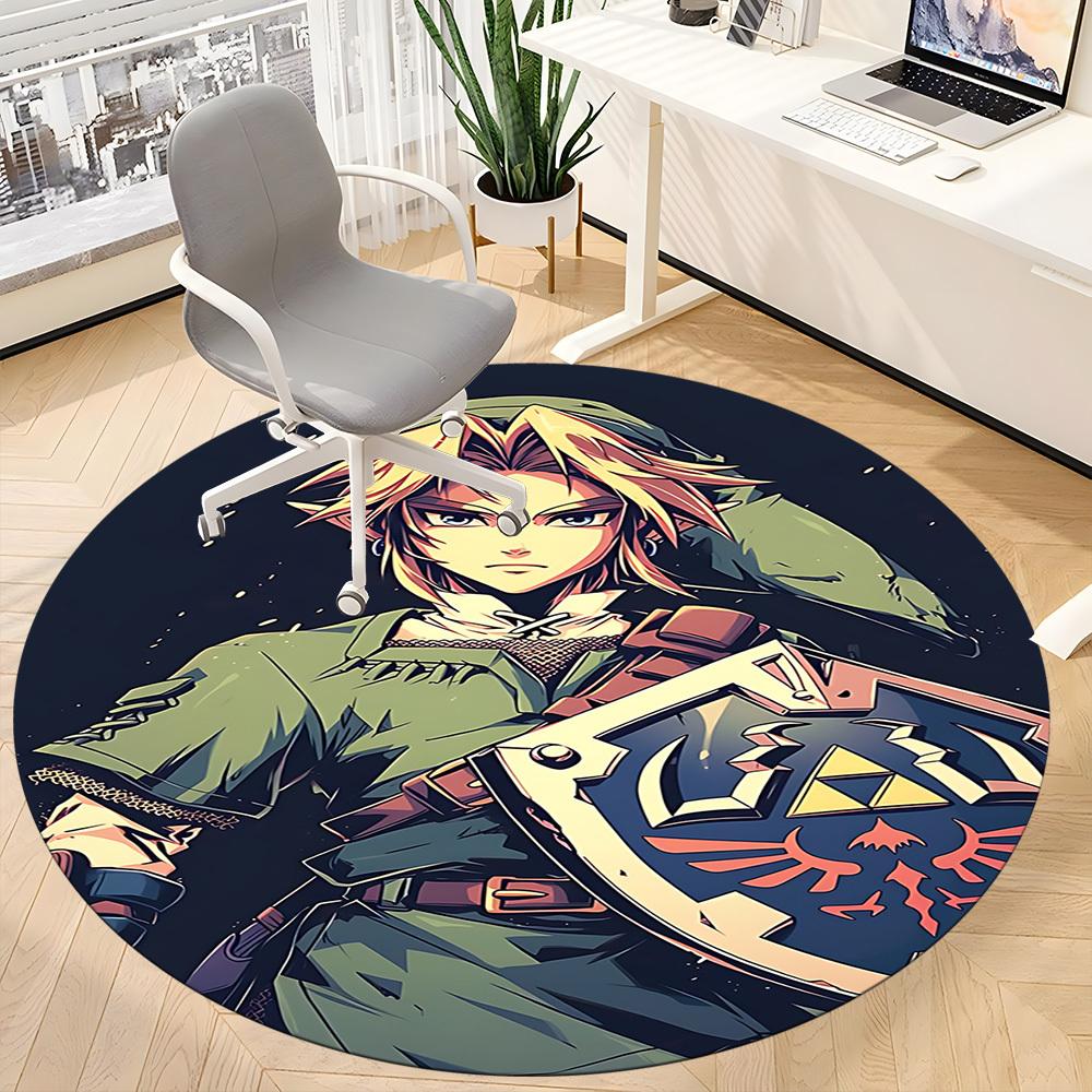 1pc THE LEGEND OF Office Round Area Rug, Under Office Chairs Bedroom Living Room Home Decor, Room Decoa1016255