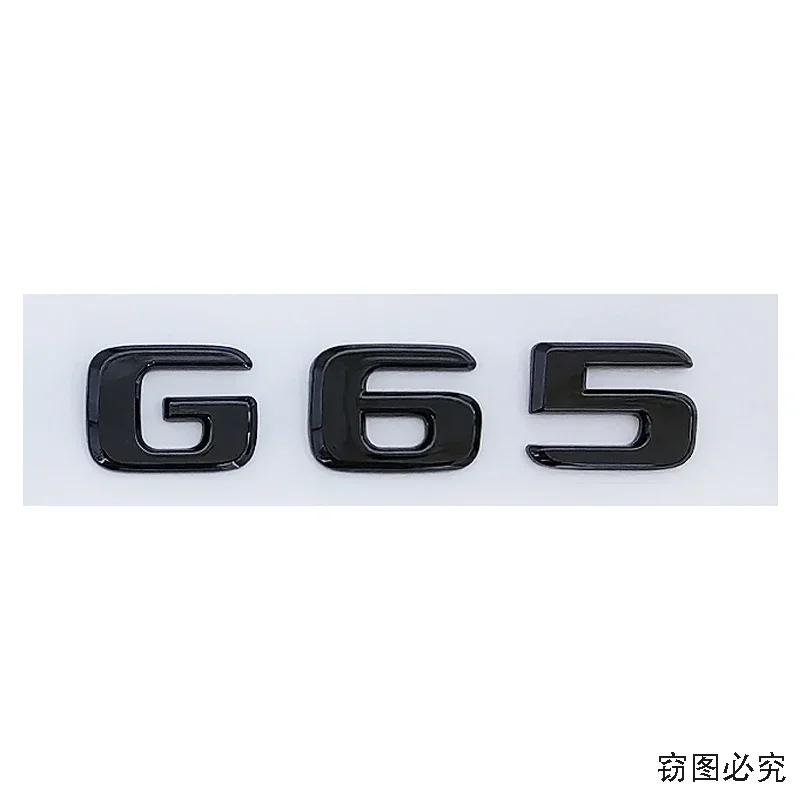 ABS Car Side Sticker Rear Trunk Badge Letters Decal Decoration for Mercedes Benz C43 C65 C63 G65 Exterior Accessories