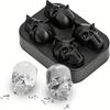 Coolest Ice Cubes Ever: 3D Flexible Silicone Skull Ice Mold Maker Tray
