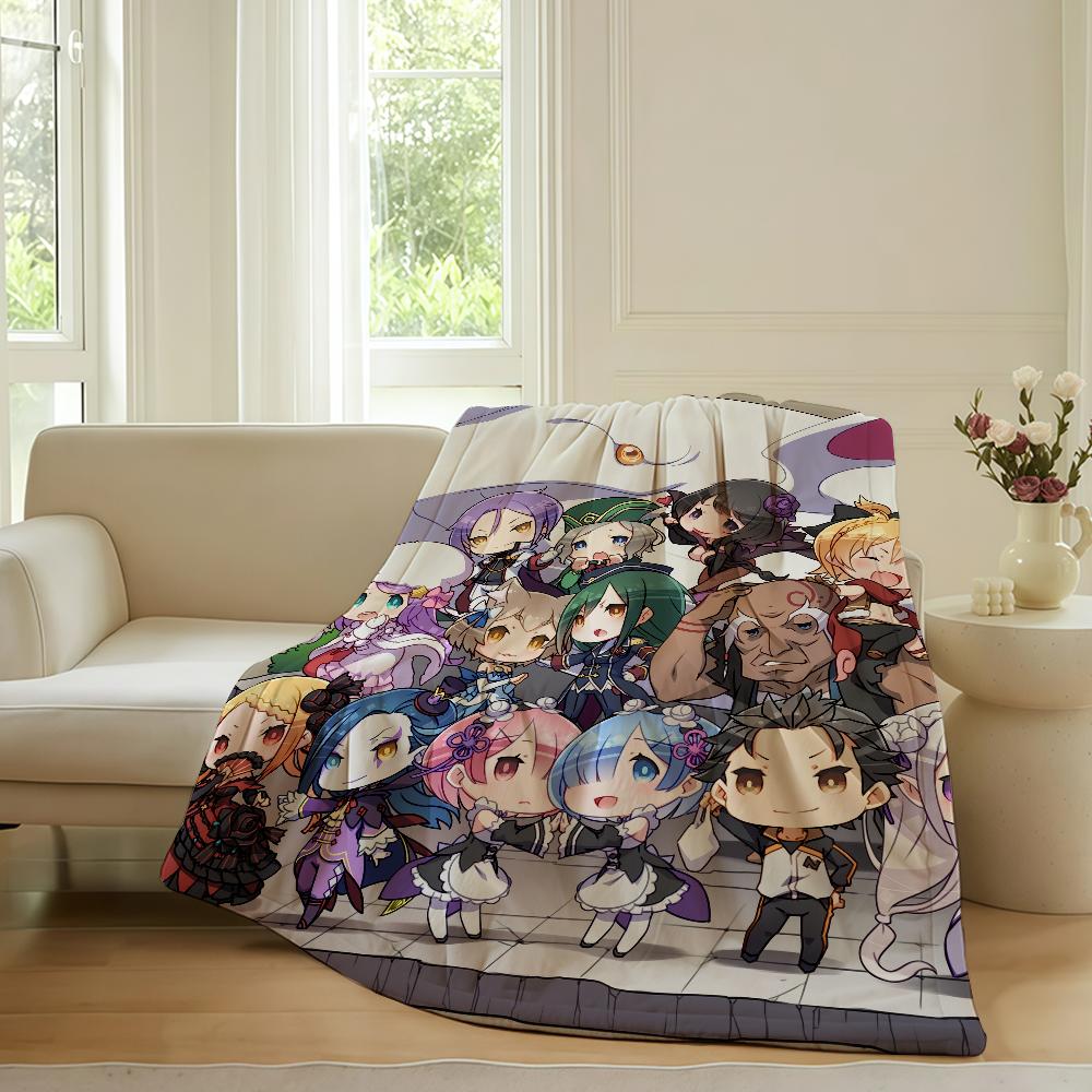 ReZero Starting Life in Another World Blanket Warm Soft Suitable For Bedroom Sofa Bed Living Room Office Travel Camping Gifts