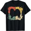 Square Retro Pomeranian Owner Gift Dog Parent Pompom Dad Mom Men Women Kids T-Shirt