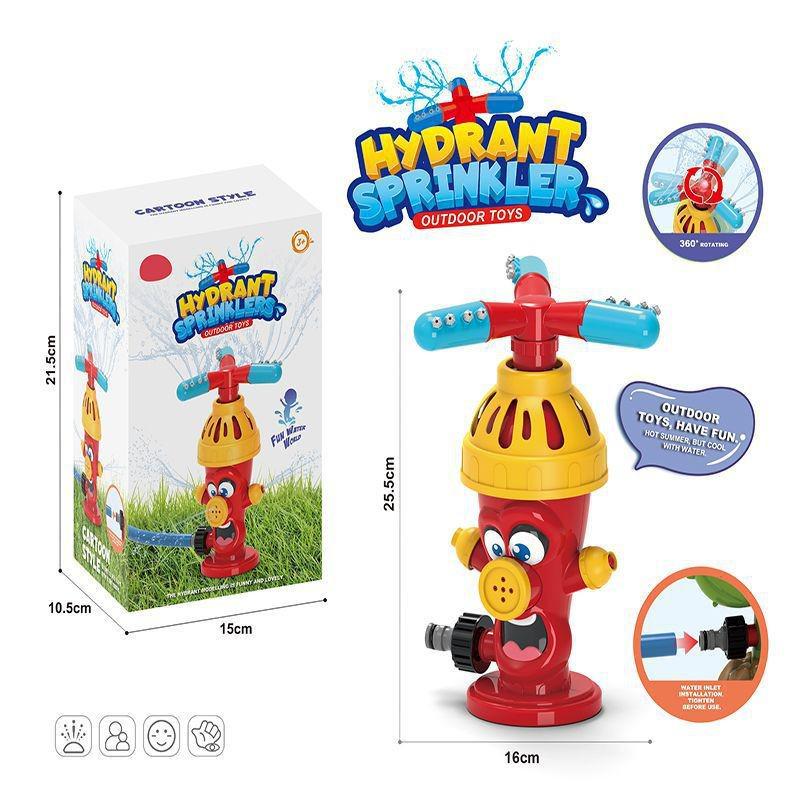 Cartoon Cactus Rotating Sprinkler: Automatic Water Play Toy for Gardens