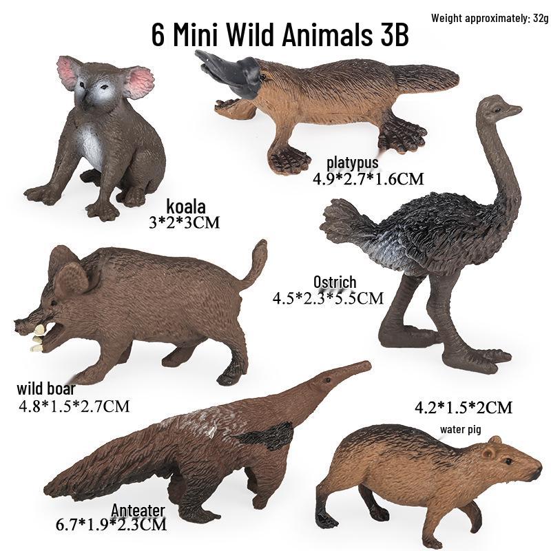 Kids' Educational Farm Animal Figurine Set: Cow, Chicken, Duck, Goose, Pig, Goat