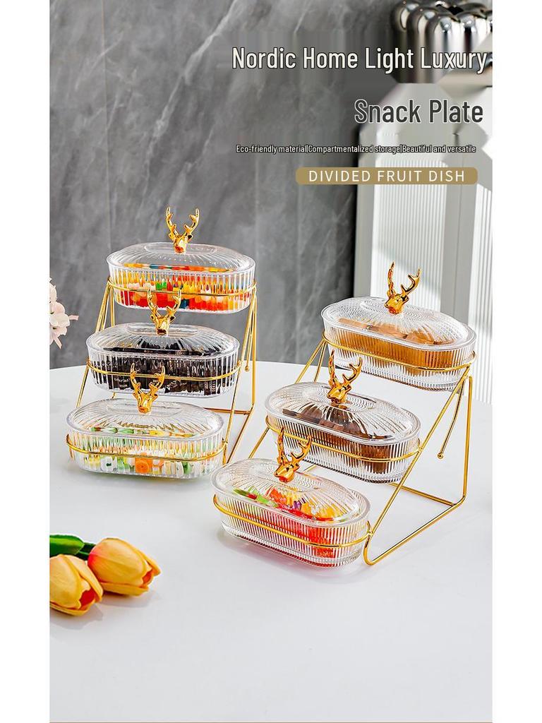 Farfurie de Servire Divizată pentru Fructe și Gustări Stil Nou pentru Living