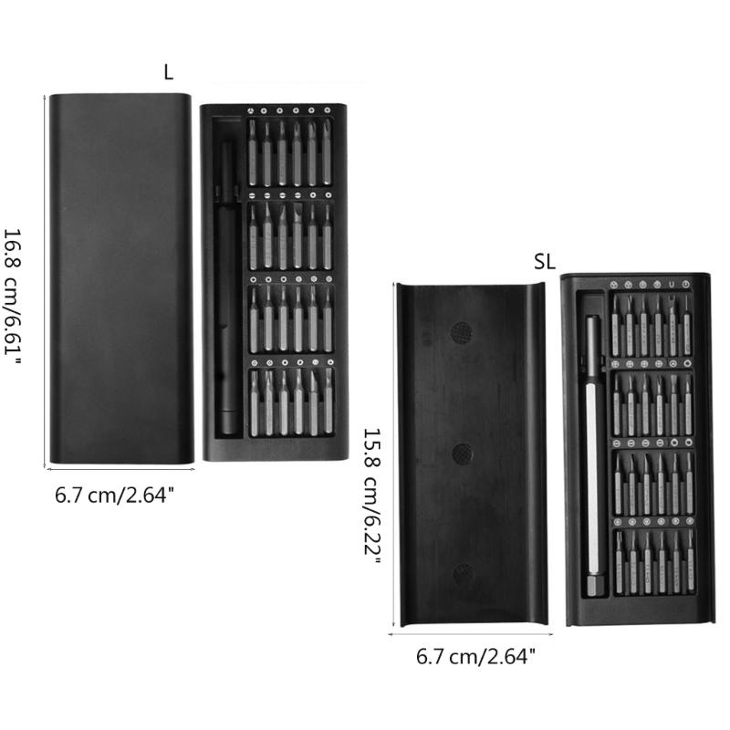 Conjunto de Chaves de Fenda 24 em 1 Magnético Bits de Precisão Reparo Torx Catraca Chave de Fenda Para Laptop Antiderrapante Ferramenta Manual Doméstica