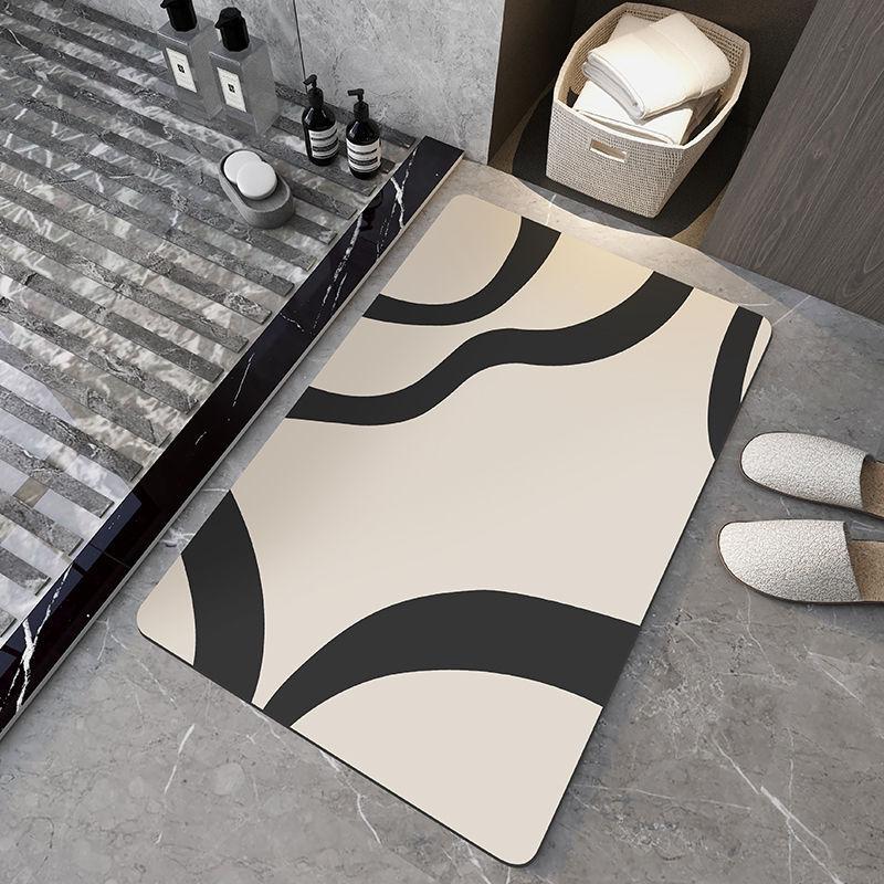 Bathroom Floor Mat Carpet Door Mat Door Rubber Absorbent Mat Toilet Floor Mat Non-slip Mat Door Mat