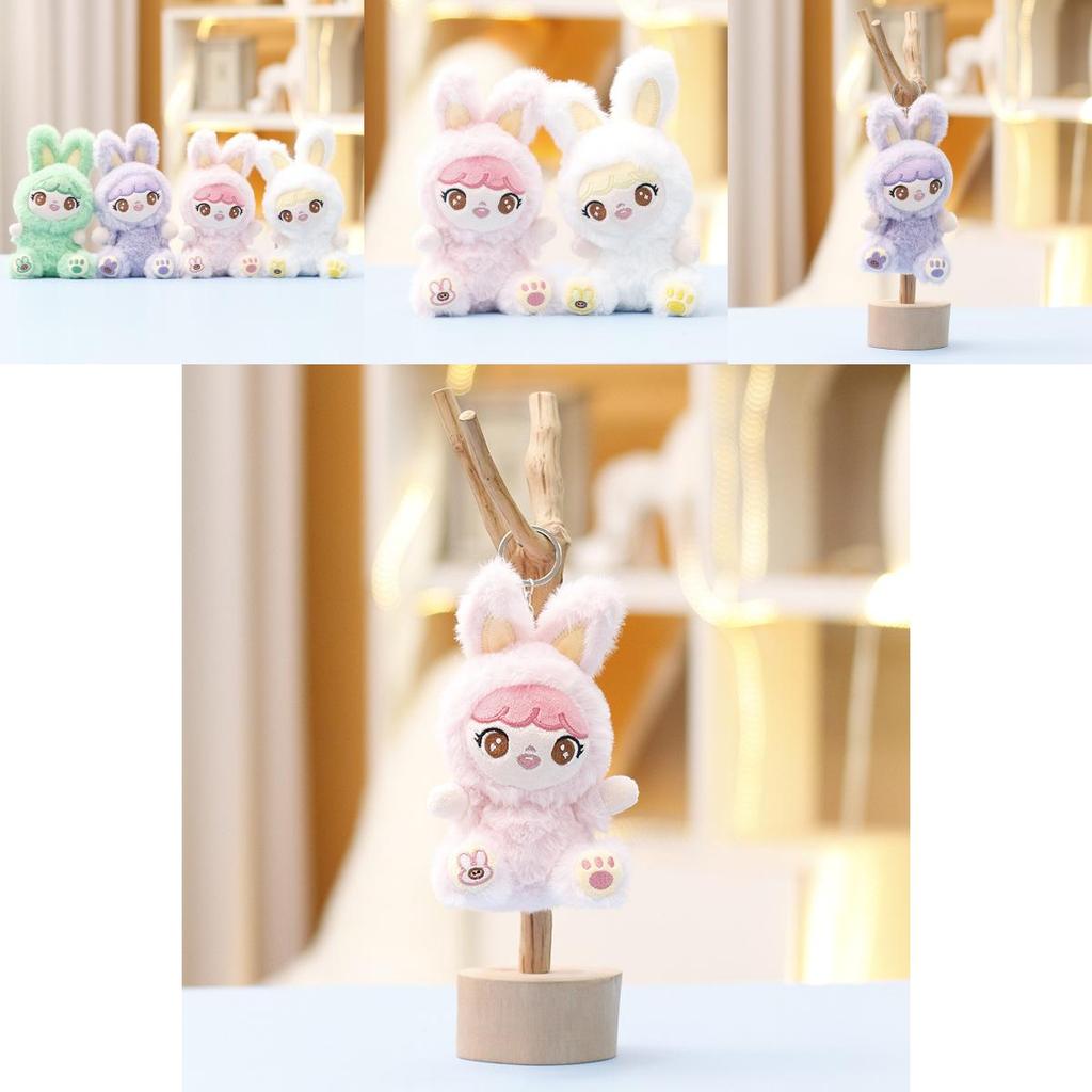 Baby Three Plush Rabbit Keychain Cute Soft Toy For Girls Gift Collectors Item