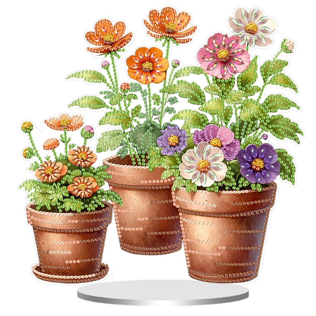 DIY 2D Flat Acrylic Desktop Diamond Art Kits Special-Shaped Drill 5D DIY Diamond Art Tabletop Decorations for Adults Beginner