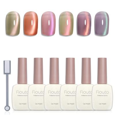 Fiouto Magnetic Large Capacity Gel Nail Color Magnetic Cat Eye Magnet Fine 9D Magnet Glass Magnetic Nails, 15ml, Gel, Gel, Gel, UV/LED Compatible,