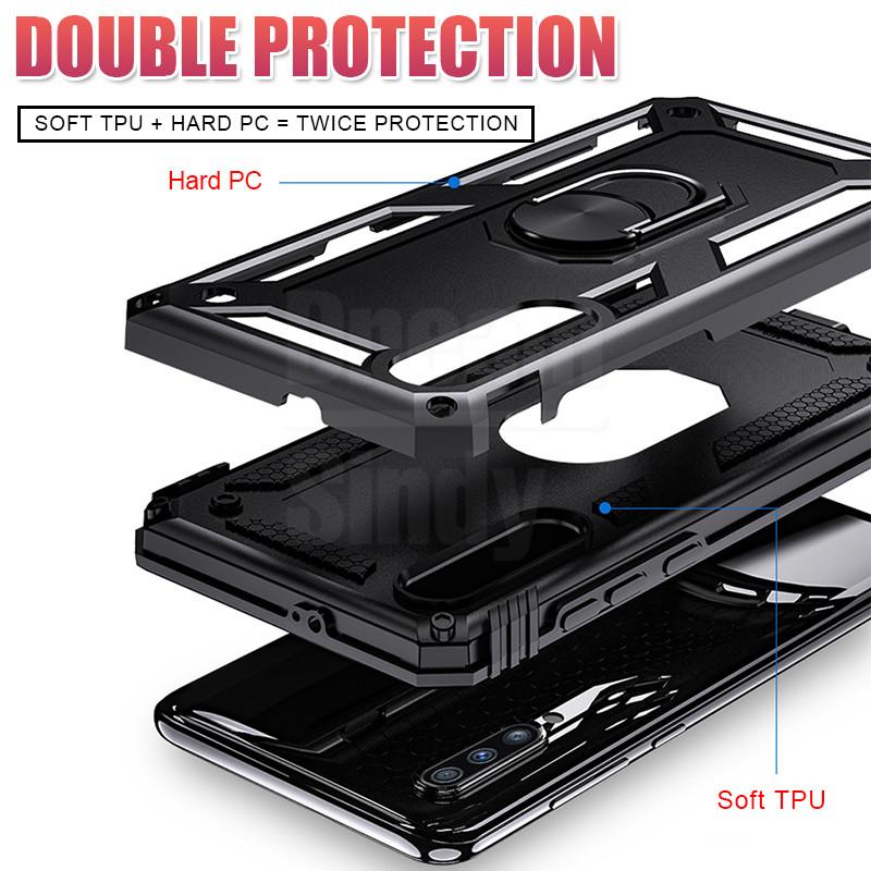 Luxury Armor Soft Silicone Bumper Case For Samsung Galaxy A51 A71 A10 A20 A30 A40 A50 A70 M20 M30 A7 2018 Ring Shockproof Case