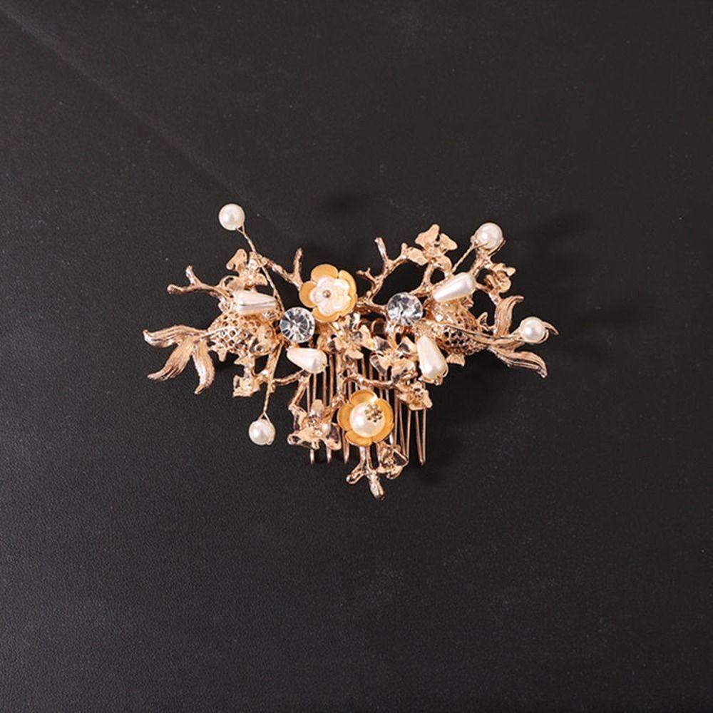 Butterfly Rhinestone Hair Combs Earrings Hair Stick Chinese Style Crown Bridal Wedding Jewelry Set