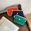 Portable Coin Purse New Solid Mini Cash Wallet Lightweight Canvas Headphone Bag Women Key Pouch Travel Card Holder