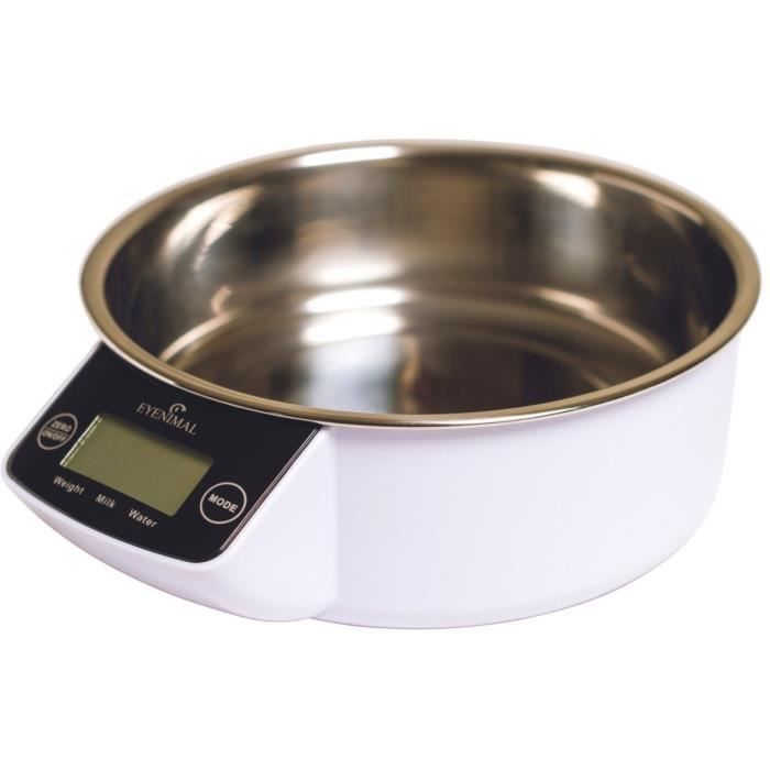 Gamelle - KERBL - EYENIMAL Pet Bowl - Balance intégrée - 1 l - Blanc