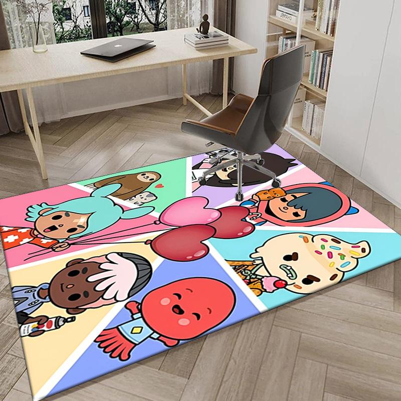 Vibrant World Of Toca Life Area Rug Office rug, Chair Rug, Decor Carpet Livingroom bedroom Mat, Large Size Fan gifts Christmas gifts