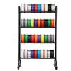 3D Printer Filament Storage Rack, 4 Tier Heavy Duty Storage Shelf, Rolling Filament Spool Holders Racks with Wheels, Filaments Organzied for 3D