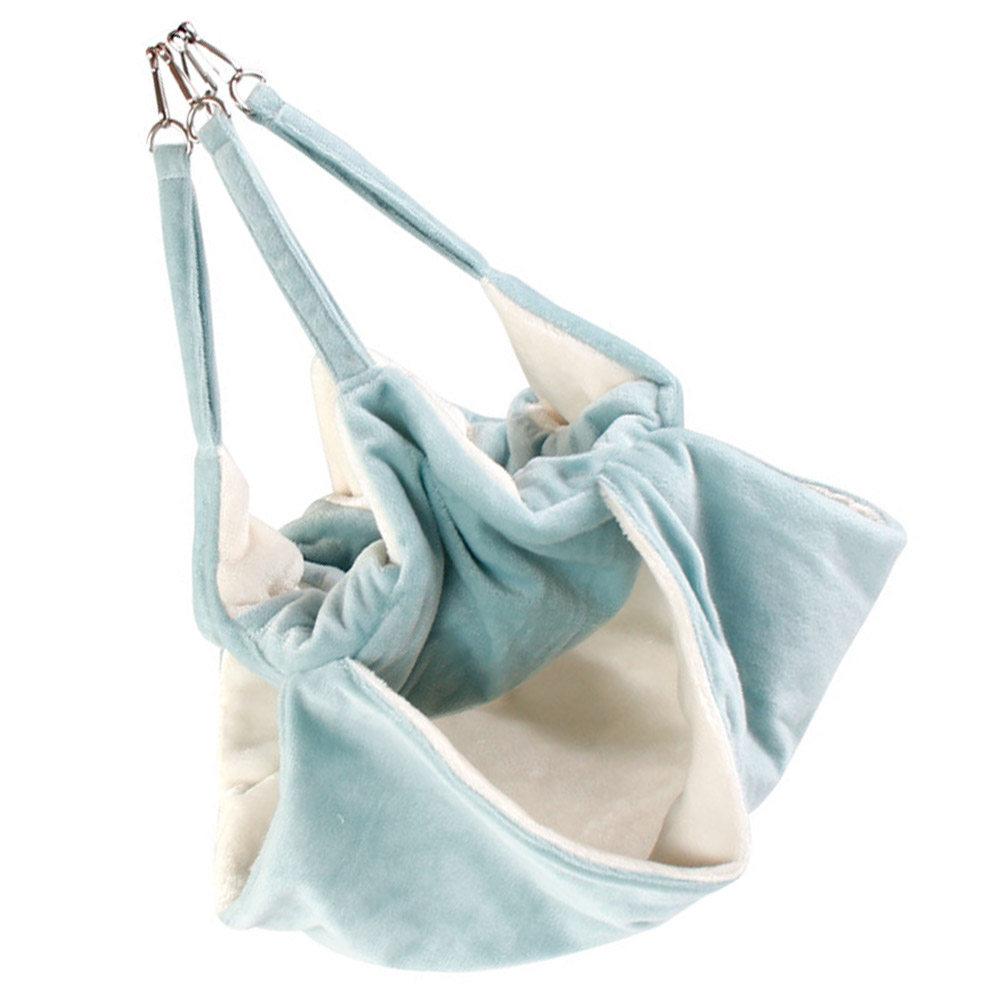 Hamster Hammock Double Layers Flannel Pet Hanging Bed Swing Warm Nest Small Pet Sleeping House for Winter Fall