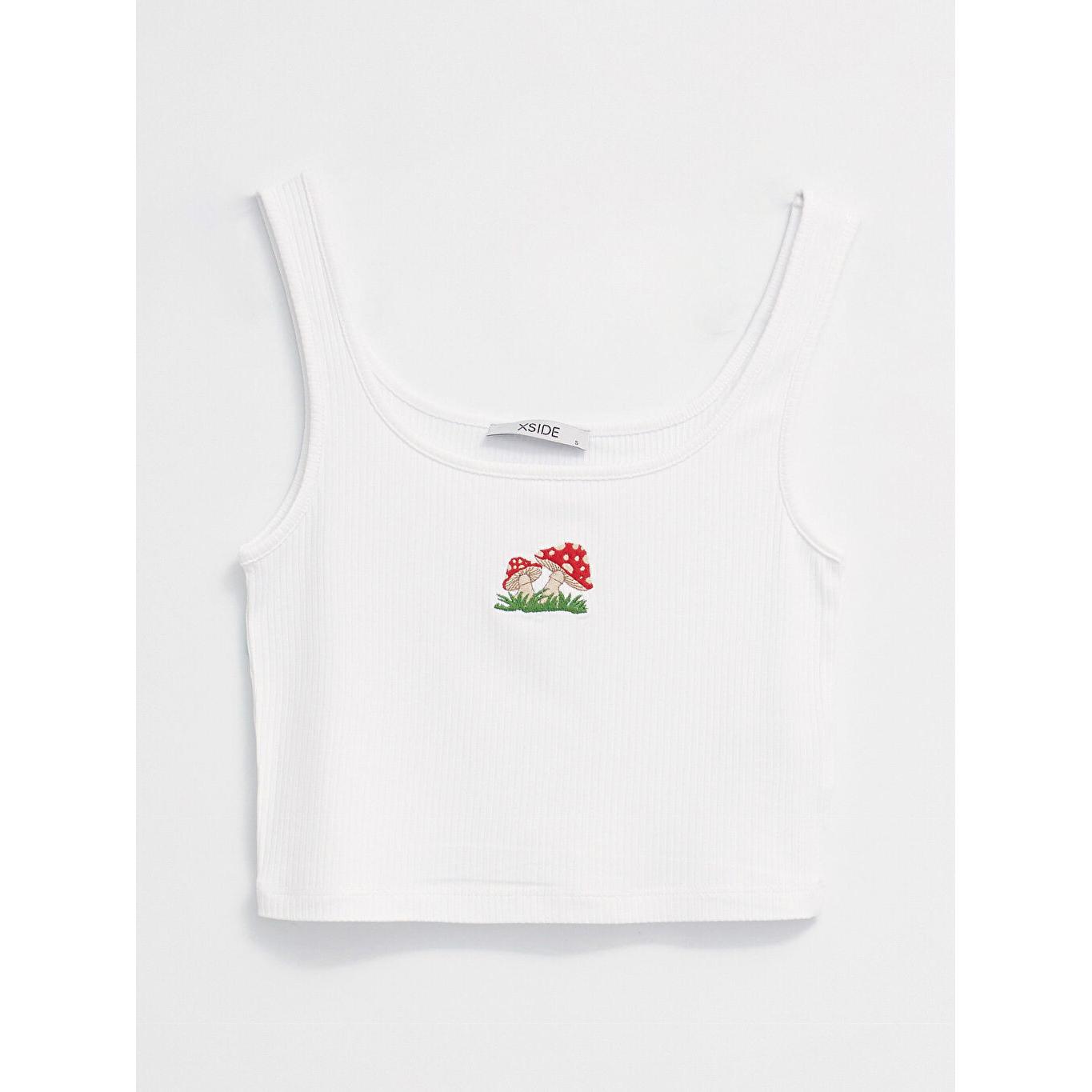 

XSIDE U-образный вырез с вышивкой женские спортивные белые