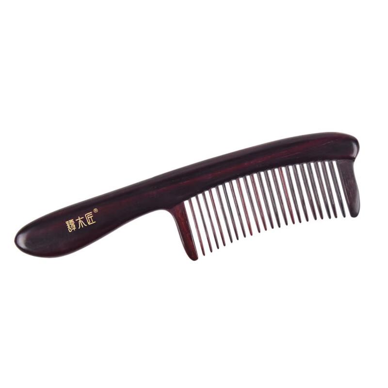 Tan Mujiang Inlaid Walnut Wood Comb Gift Set